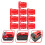 10St Durable Battery Holder Batterieständer Rot 2