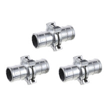 3St Aluminiumlegierung Verbinder 1 Zoll Gartenschlauch Adapter Silber