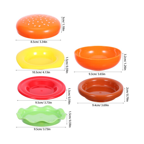 1 Set Hamburgerform Mit Dip Schälchen Für Partys Snacks Desserts 2