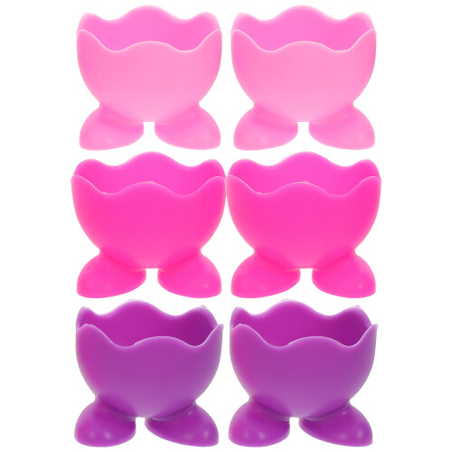 6Pcs Soft Silicone Boiled Egg Holder Reusable Kitchen Tool