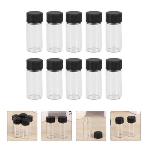 24 Unidades Frascos De Vidrio Transparente 5 Ml Con 2