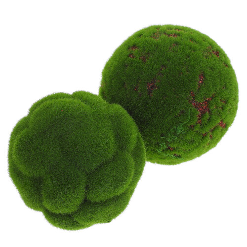 2 Unidades Bola De Artificial Verde Para Decoración