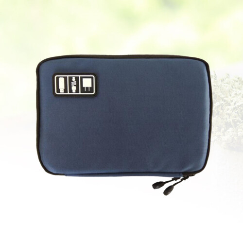 Bolsa Impermeable 2 Capas Para Cables Usb, Organizador Digital 2