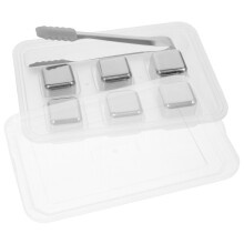 Juego De Hielo Acero Inoxidable Con Pinza Para Whisky Cócteles
