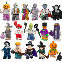 16pcs Halloween Joker Zombie Vampire Witch Minifigures Kids Toys Gifts