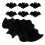 16 Pezzi Tovagliette Halloween In A Forma Nero 1