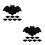 16 Pezzi Tovagliette Halloween In A Forma Nero 7