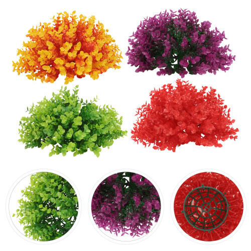 4Pcs Plastic Simulation Grass Balls Ceiling Ornaments for Home Decor 2