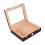 Glass Top Cigar Box Con Igrometro, Umidificatore E Divisore, Marrone 1