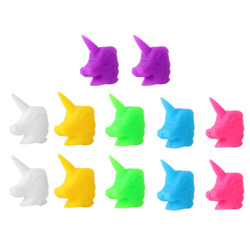 12 Pezzi 6 Marcatore Bicchiere In Silicone A Forma Unicorno