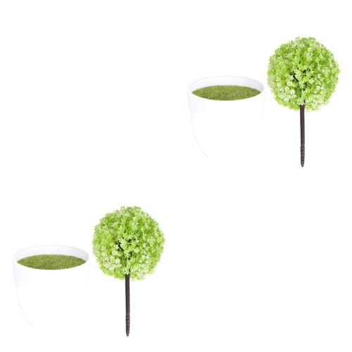 2 Pezzi Artificiali Sferiche In Verde 2
