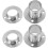 8Pièces Support Poteau Douche Acier Argent Anti-Chute DIY 9