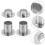 8Pièces Support Poteau Douche Acier Argent Anti-Chute DIY 5