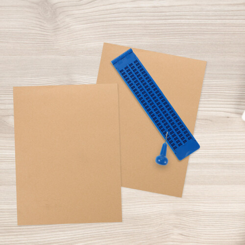 Kit Portatile Per Scrittura Braille Con , Stilo E 2