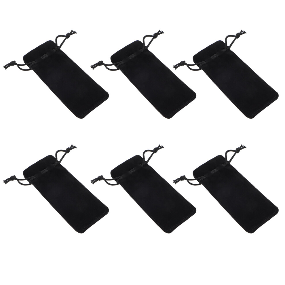 Solustre 6Pcs Supple Lint Lipstick Bag Dustproof Lip Gloss Pouch Perfume Holder