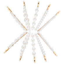 10Pcs White Pearl Hair Pins Durable Copper Bobby Pin Hair Accessories