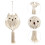 1Pc Hand-Woven Beige Owl Pattern Cotton Wall Hanging Tassel Decor 8