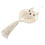 1Pc Hand-Woven Beige Owl Pattern Cotton Wall Hanging Tassel Decor 11