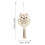 1Pc Hand-Woven Beige Owl Pattern Cotton Wall Hanging Tassel Decor 2