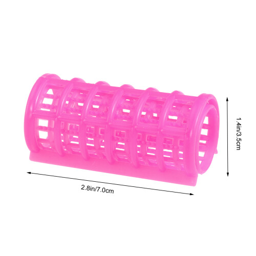 8St Haarrollerset Dubbele Zelfhoudende Plastic Middelgroot Roze 1