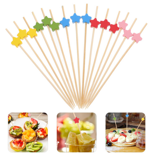 100 Stuks Cocktail Prikker Fruit Stick Aperitiefprikker Toppers 1