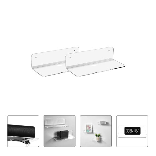 1 Set Wand Audio Opbergplank Stand Steunplanken 2