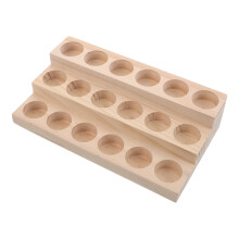 Présentoir 3 Étages En Pin Rangement Beige
