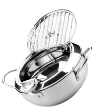 1St Induktionskocher Allzweckfritteuse Mit Deckel Und Thermometer