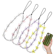 4Stk Handy Schlaufen Schmetterling Perlen Armband Gurt