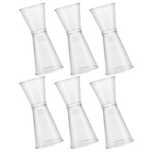 6 Stuks Dubbele Jigger Bar Cocktail Maatbeker