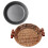 1 Set -Steakplatte Runde Steak Servierplatte Mit Rattankorb 8
