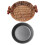 1 Set -Steakplatte Runde Steak Servierplatte Mit Rattankorb 7