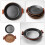 1 Set -Steakplatte Runde Steak Servierplatte Mit Rattankorb 5