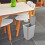 15 L Mit Deckel Abfalleimer Kunststoff Grau 4