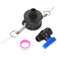 Ibc Tote Adapter 275-330 Gallonen 2" Auf 3/4" Gewinde Kunststoff