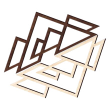 2Stk. Bergförmige Holz Wandkunst Holz Wanddeko Bergform Holzpanel