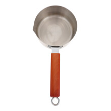 1St Milchtopf Für Babykost Mit Holzgriff (Silber)