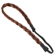 Fashion Elastischer Stretch Stirnreif Aus Synthetischem Haar Hellbraun