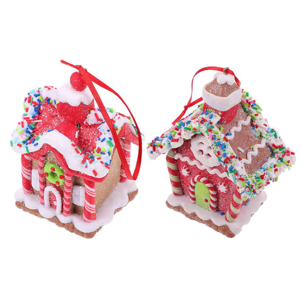 10 Szt. Wisiorki Na Choinkę Motyw Domu ŚWięTą MikołAja-image