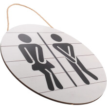 Badezimmer Schild WC Holztafel Wanddekoration Mit Ornament