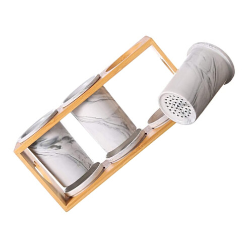 1St Besteckablage Aus Keramik, Marmoroptik, Geschirrorganizer