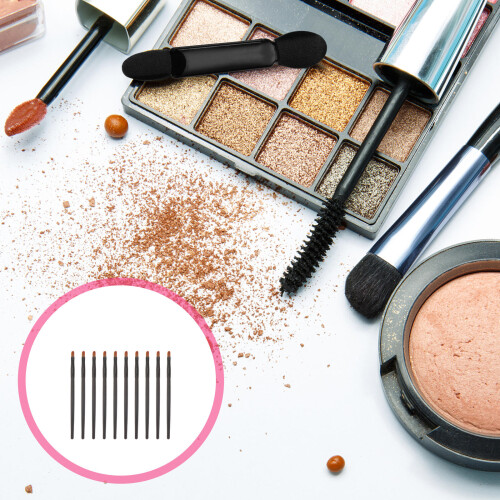10Stück -Makeup- Mit Holzgriff Schwarz 1
