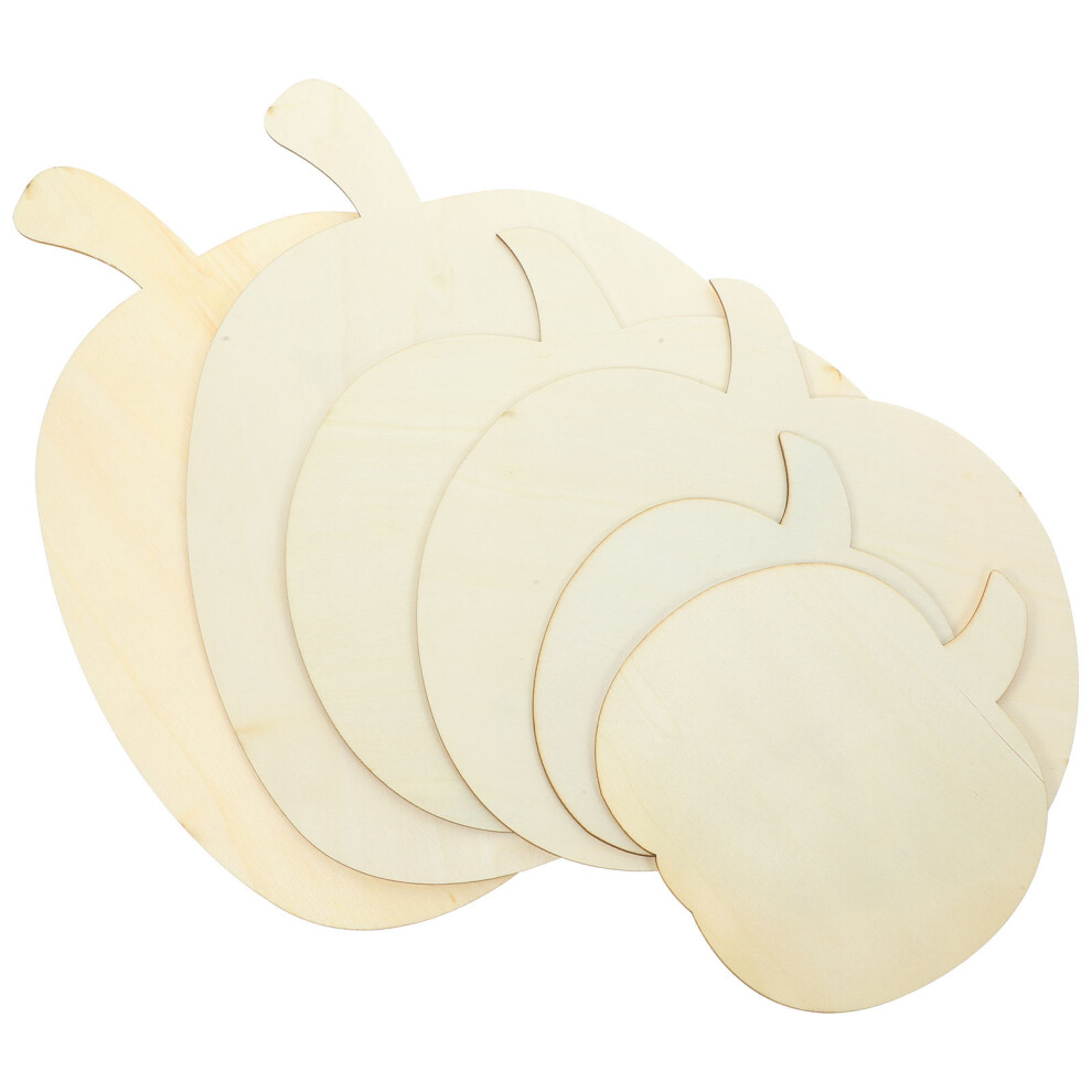 6 Sztuk Drewnianych WykrojóW W KształCie Dyni Na ŚWięTo DzięKczynienia-image