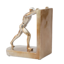 1 Paar Männer Form Buchstütze Kreative Desktop Buchablage Golden