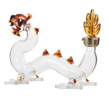 Dragon Geformte Schnapsflasche Transparent Handgefertigt 100ml