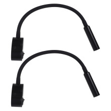 2Stk. LED Schreibtischlampe 3W Wandmontiert Mit Flexibler Leitung Schwarz