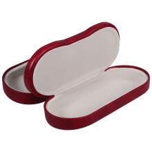 Double Glasses Case Mit PU-Außenseite Hartschalen-Eyeglass-Organizer