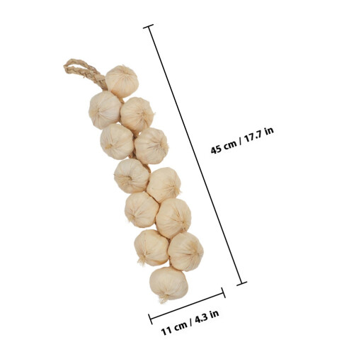 4St Kunstnierlook Knoflook Hangend Foam Decoratie Wit 1