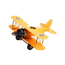 Vintage Flugzeugmodell Aus Für Die Heimdekoration Gelb
