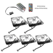 1Set 5Stk 12Cm RGB LED PC Lüfter Mit Controller